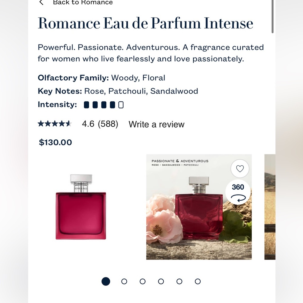 Ralph Lauren Romance Eau de Parfum Intense- 100ml